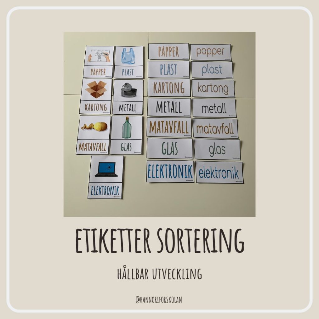 Etiketter sortering