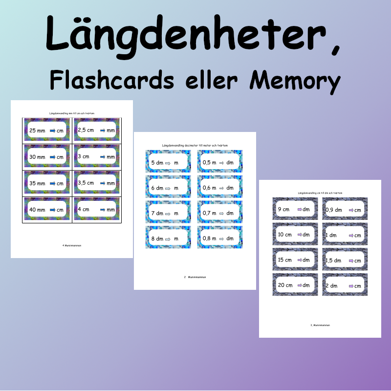 Längdomvandling Flashcards