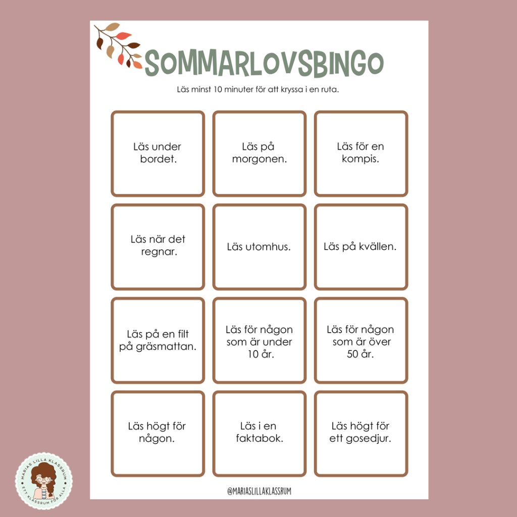 Sommarlovsbingo