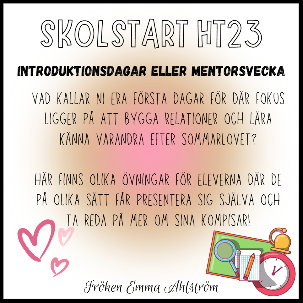 SKOLSTART HT23