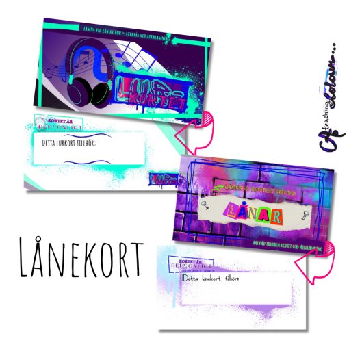 Kit till klassrummet - posters, skyltar o lånekort