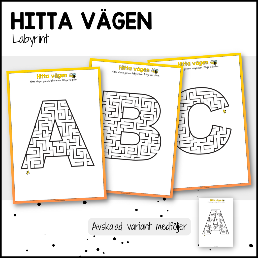 HITTA VÄGEN: labyrinter A-Z