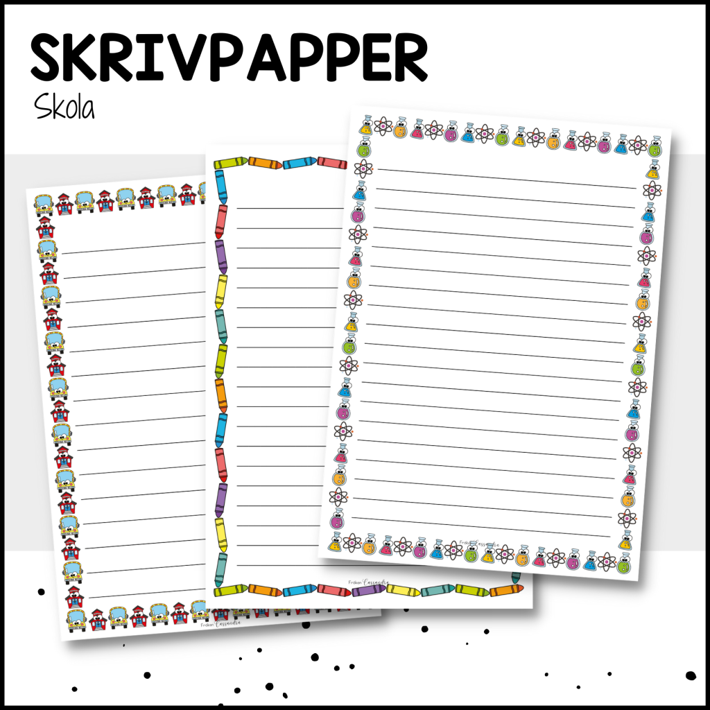 SKRIVPAPPER: skola