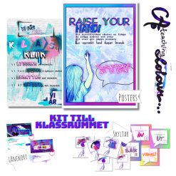 Kit till klassrummet - posters, skyltar o lånekort