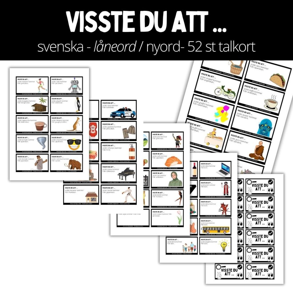 Visste du att … 52 talkort (Svenska – låneord / nyord)