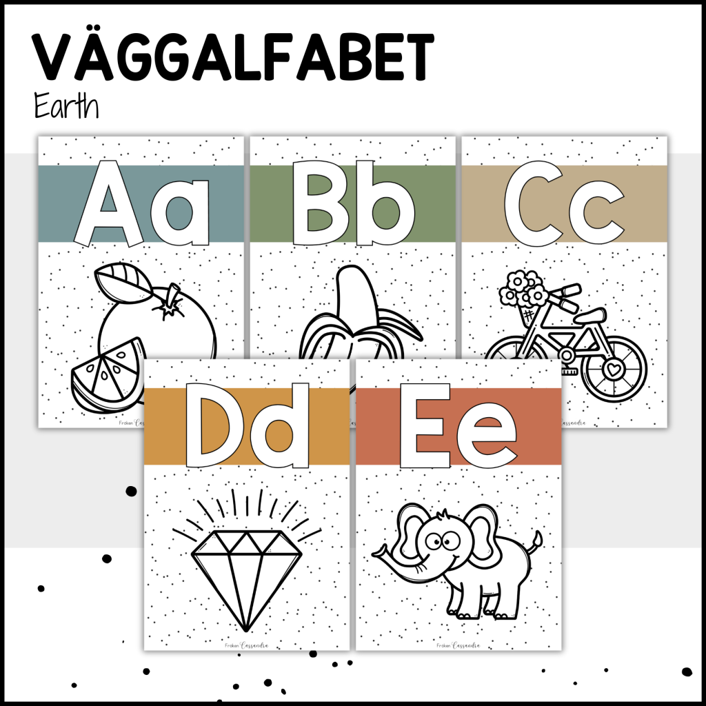 EARTH: väggalfabet