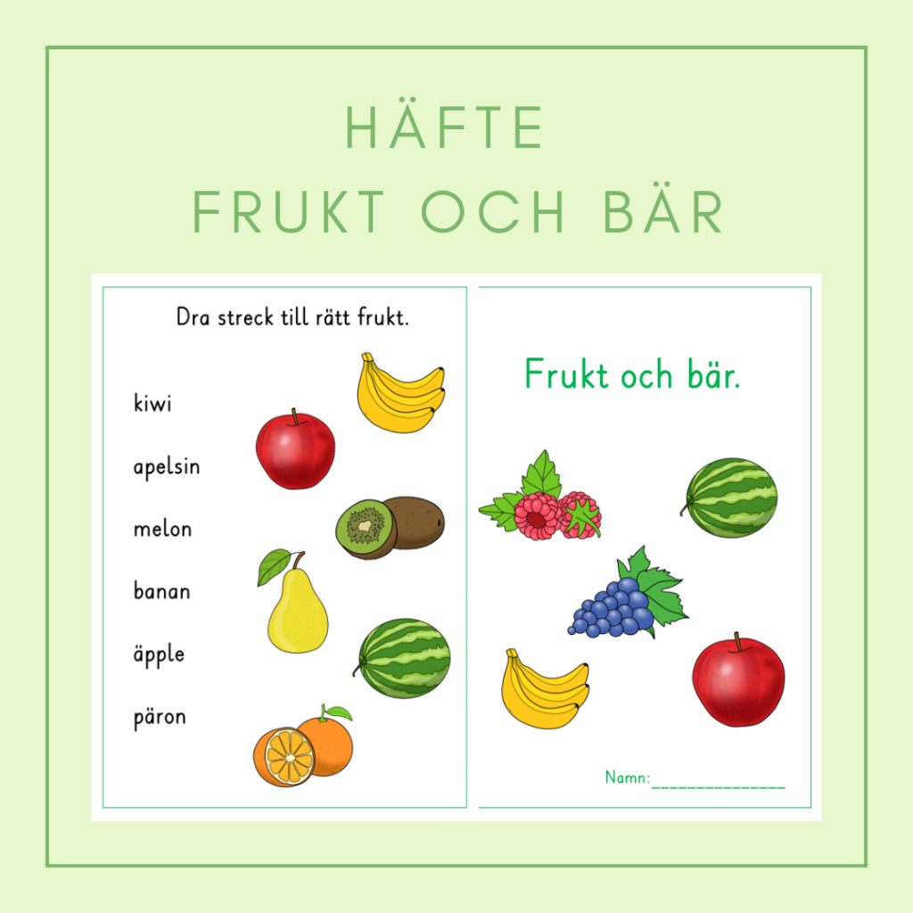 Häfte frukt och bär.