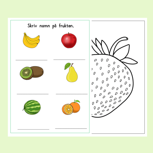 Häfte frukt och bär.