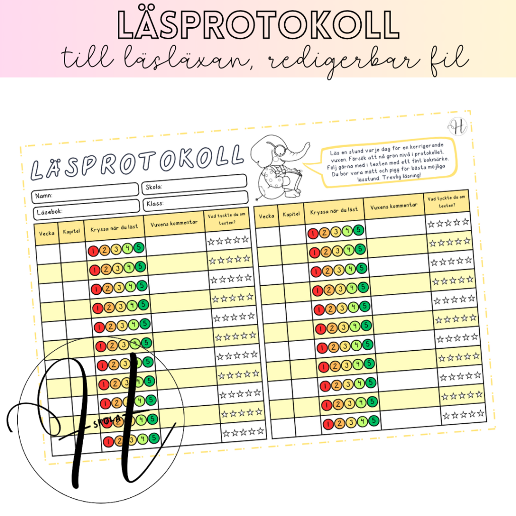 Läsprotokoll redigerbar fil