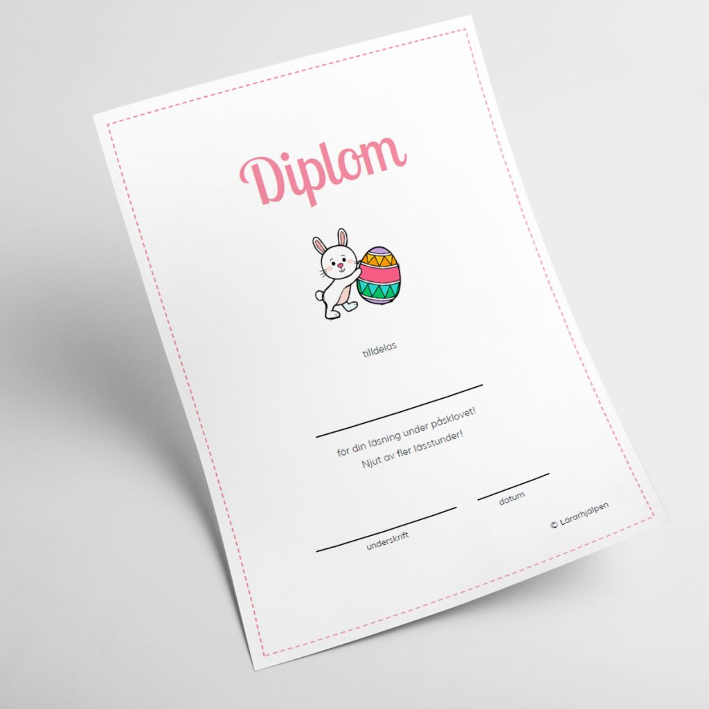Diplom påsklovsbingo