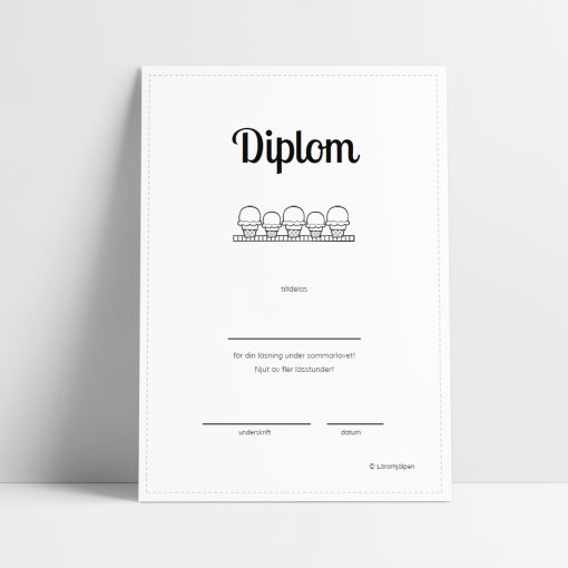 Diplom sommarlovsbingo
