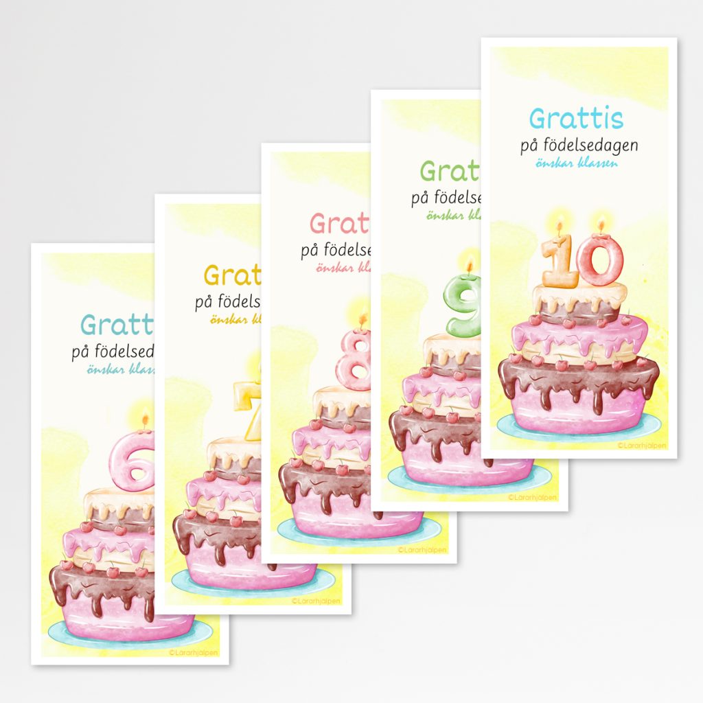 Födelsedagskort 6-10 år