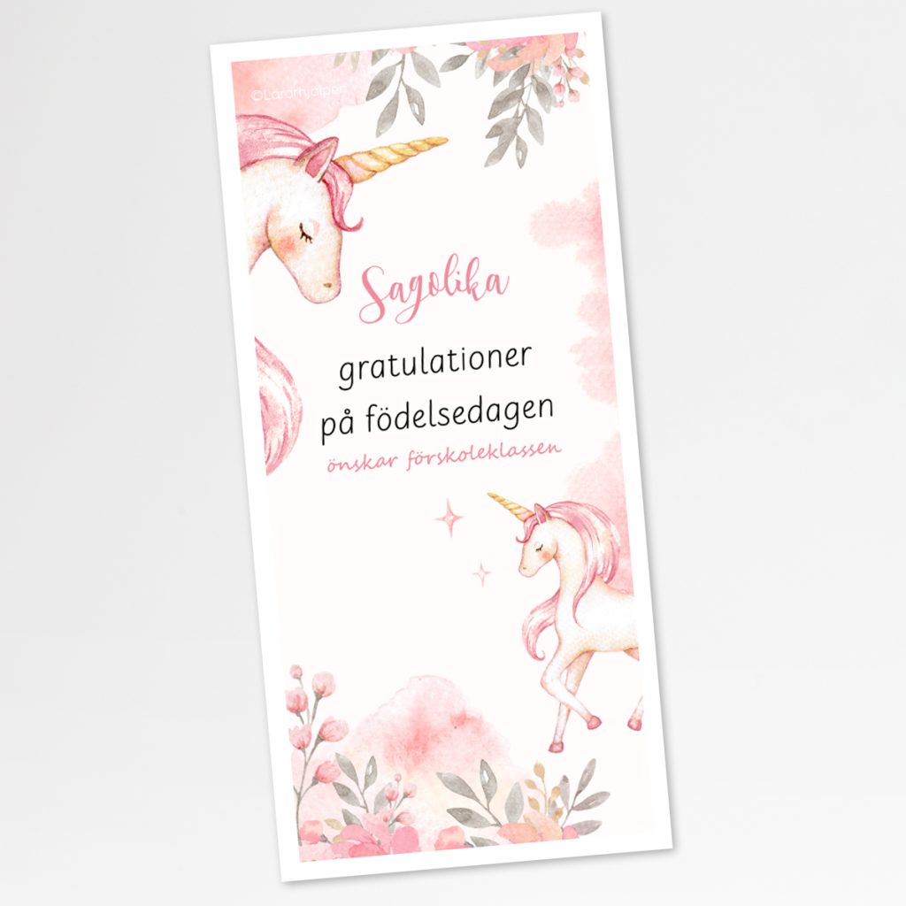 Födelsedagskort sagotema