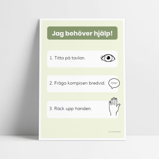 Jag behöver hjälp - skylt