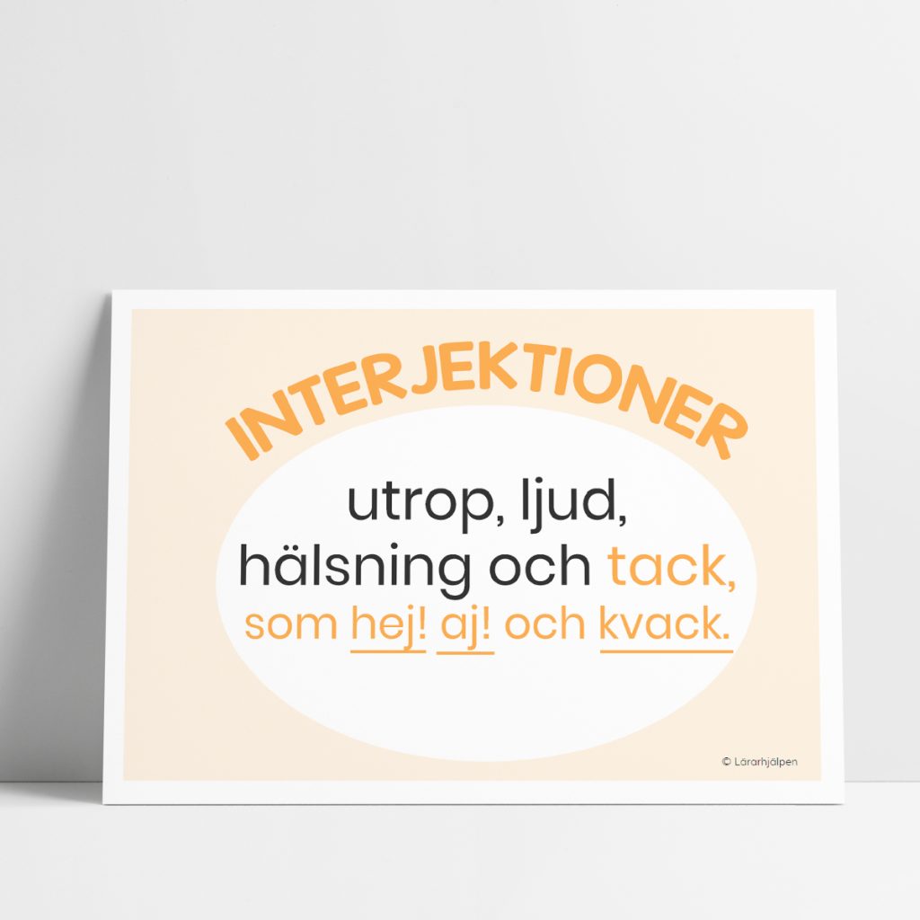 Ordklasskylt – interjektioner