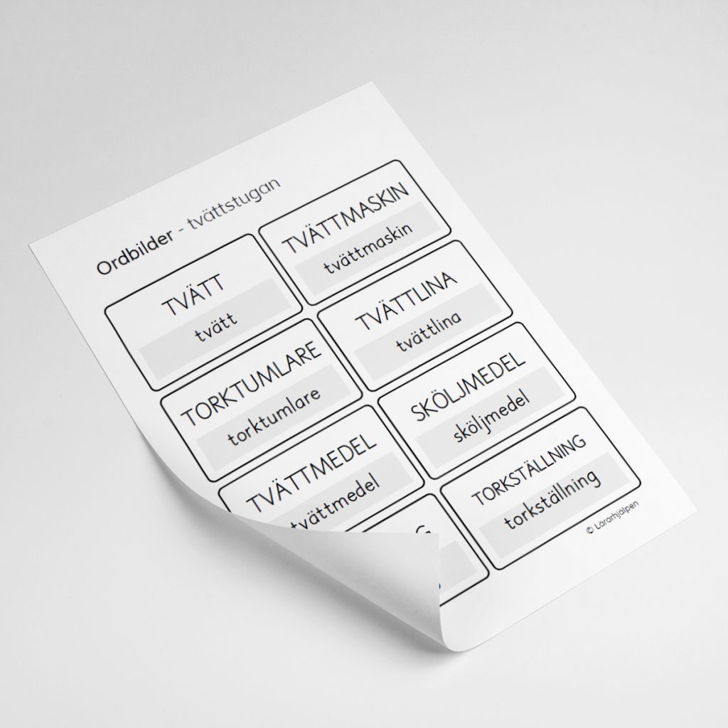 Ordbilder – tvättstugan