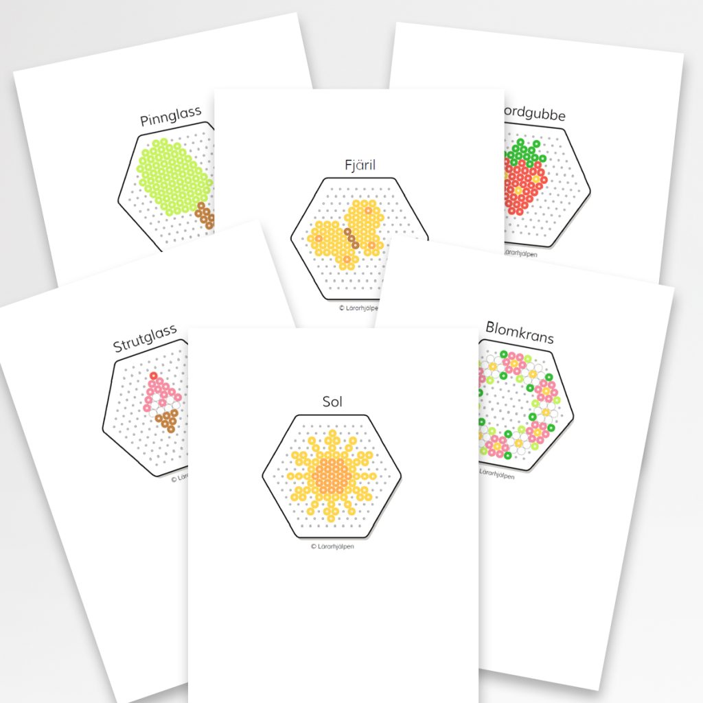 Pärlplattemönster – sommar