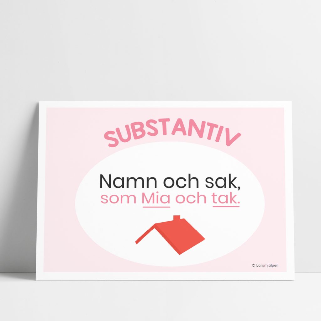 Ordklasskylt – substantiv