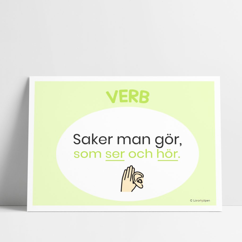 Ordklasskylt – verb