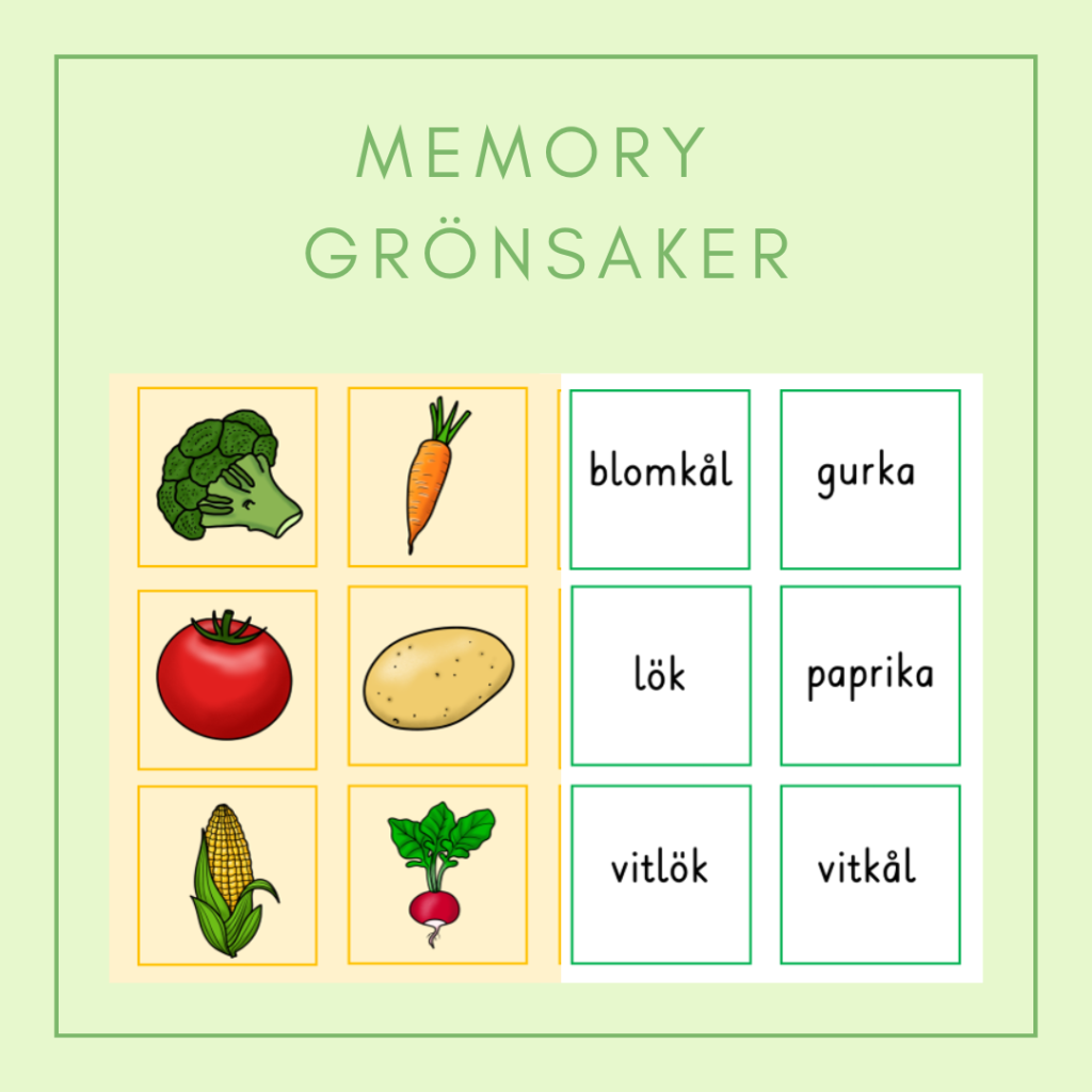 Memory grönsaker