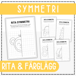 Symmetri - rita och färglägg