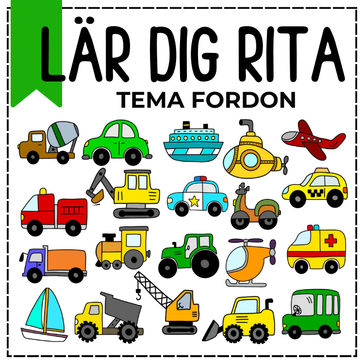 Lär dig rita steg för steg – tema fordon