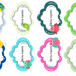 Namnskyltar redigeringsbar med fåglar - bild 6