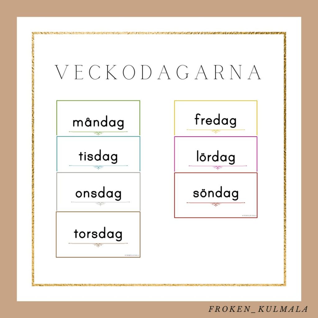 Veckodagar