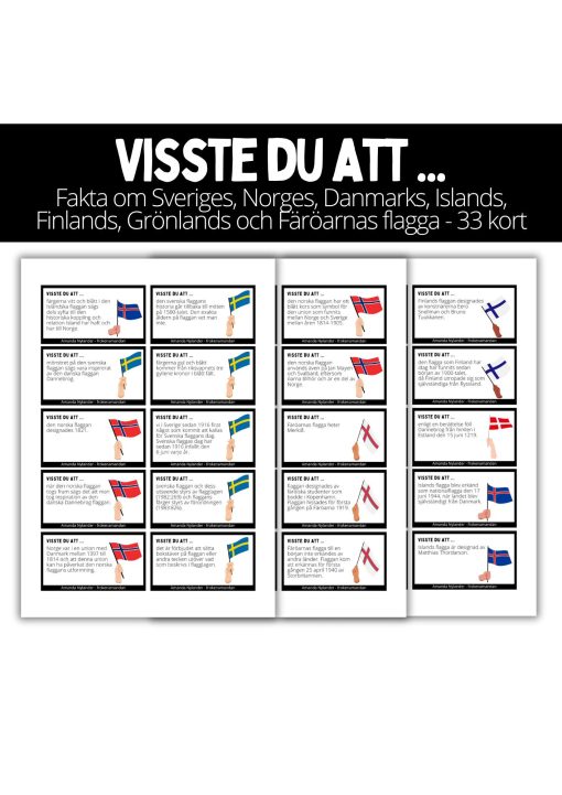 Visste du att ... 33 talkort (Flaggor 1)