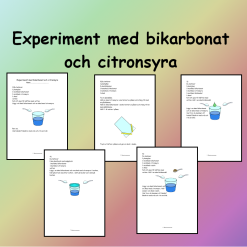 Experiment med bikarbonat och citronsyra