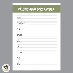 Välskrivning - alfabetet