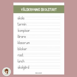Välskrivning - skolstart