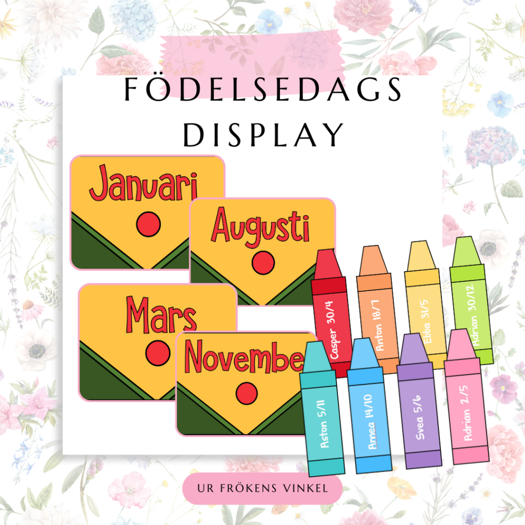 Födelsedagsdisplay – Crayola paket