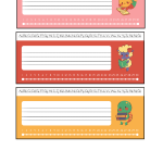 Namnlappar / namnskyltar (runda, till pärmrygg samt till bänk/bord. - bild 2