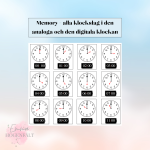 Memory – alla klockslag i den analoga och den digitala klockan - bild 1