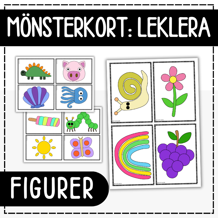 Kort med figurer – leklera eller trolldeg