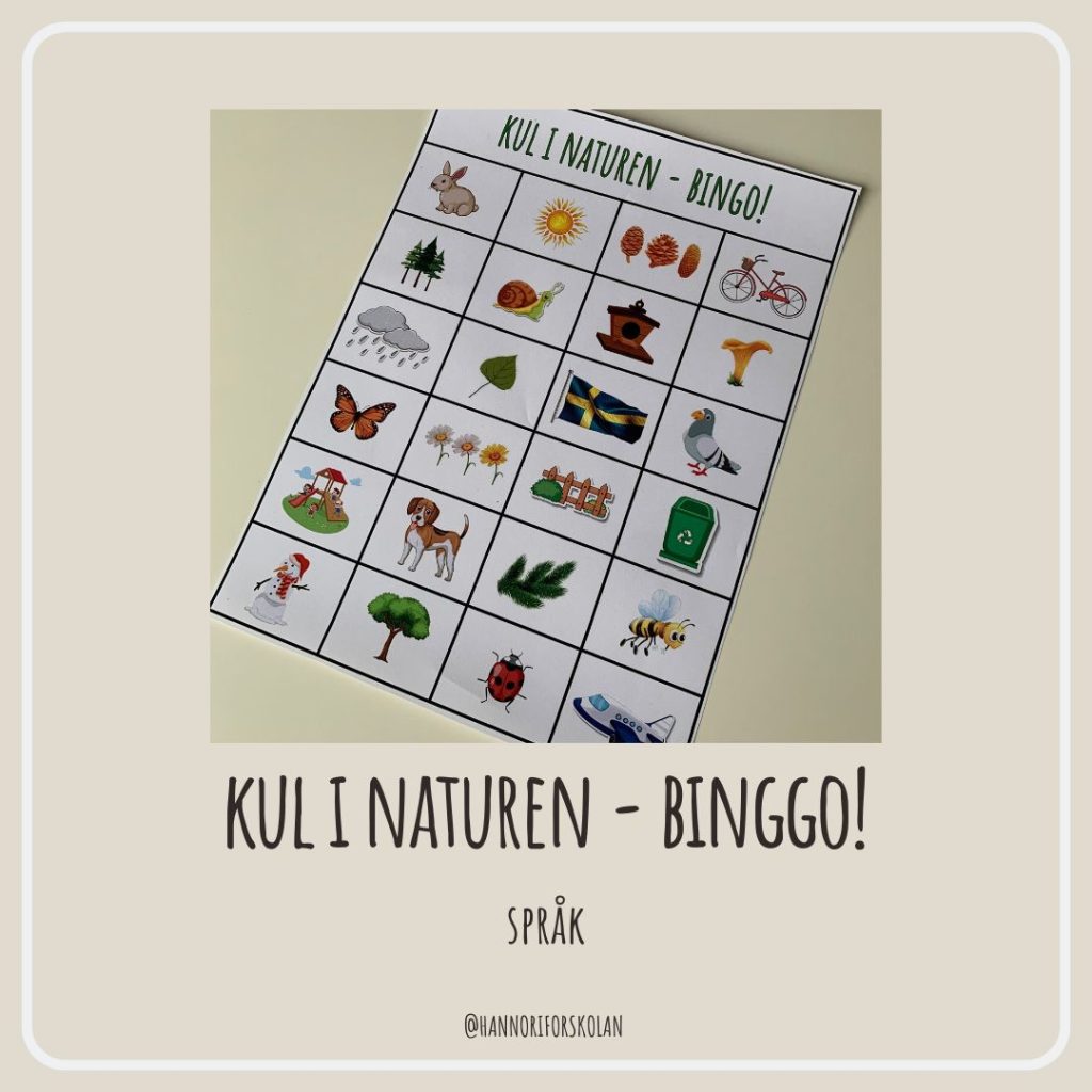 Kul i naturen bingo!