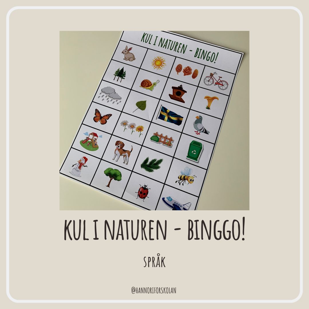 Kul i naturen bingo!