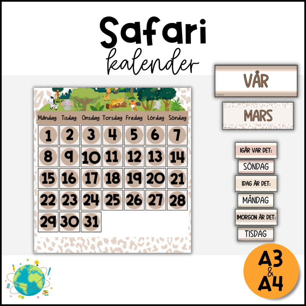 Safari – Väggkalender