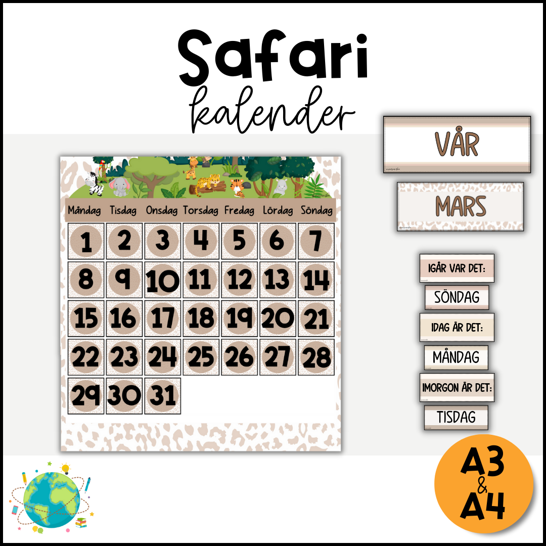 Safari - Väggkalender