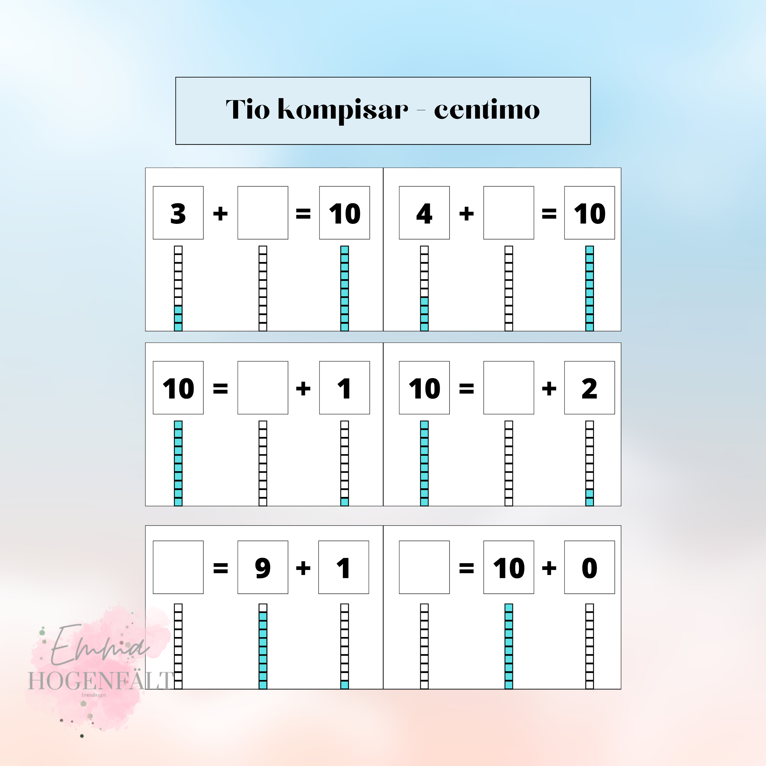 Tio kompisar - centimo