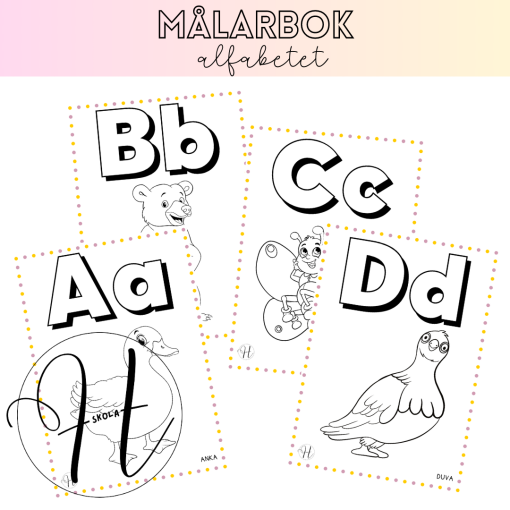 Målarbok alfabetet