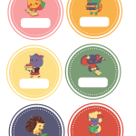 Namnlappar / namnskyltar (runda, till pärmrygg samt till bänk/bord. - bild 4