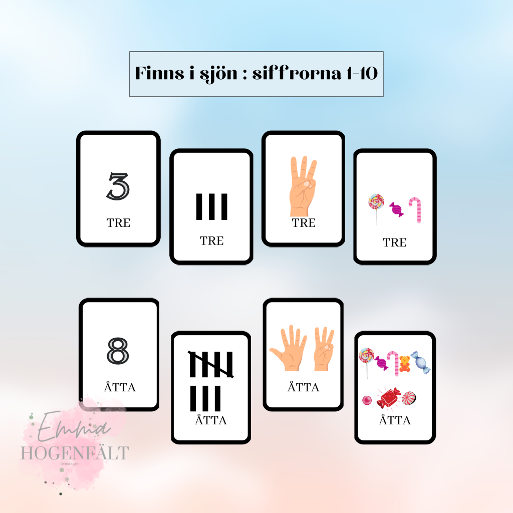 Finns i sjön – siffrorna 1-10
