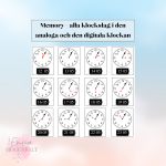 Memory – alla klockslag i den analoga och den digitala klockan - bild 3