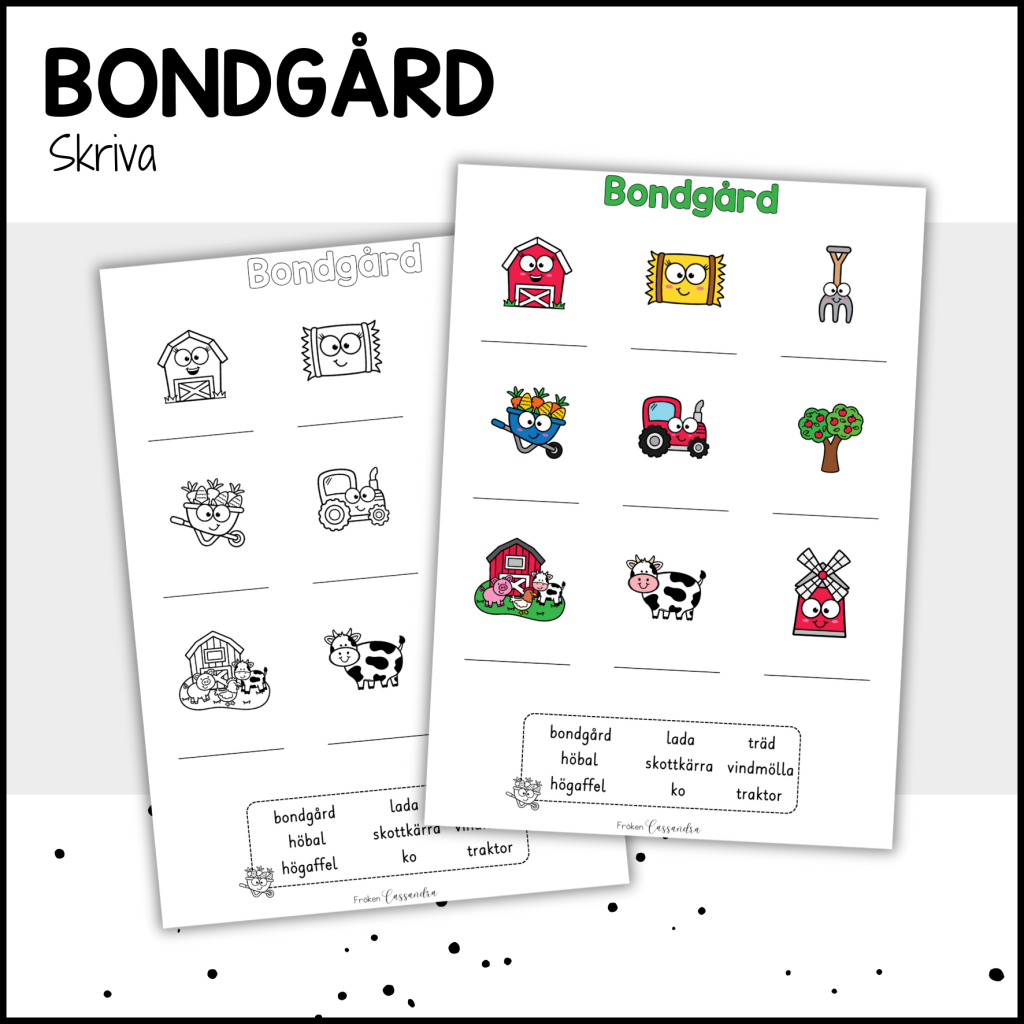 BONDGÅRD: skriva