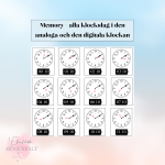 Memory – alla klockslag i den analoga och den digitala klockan - bild 4