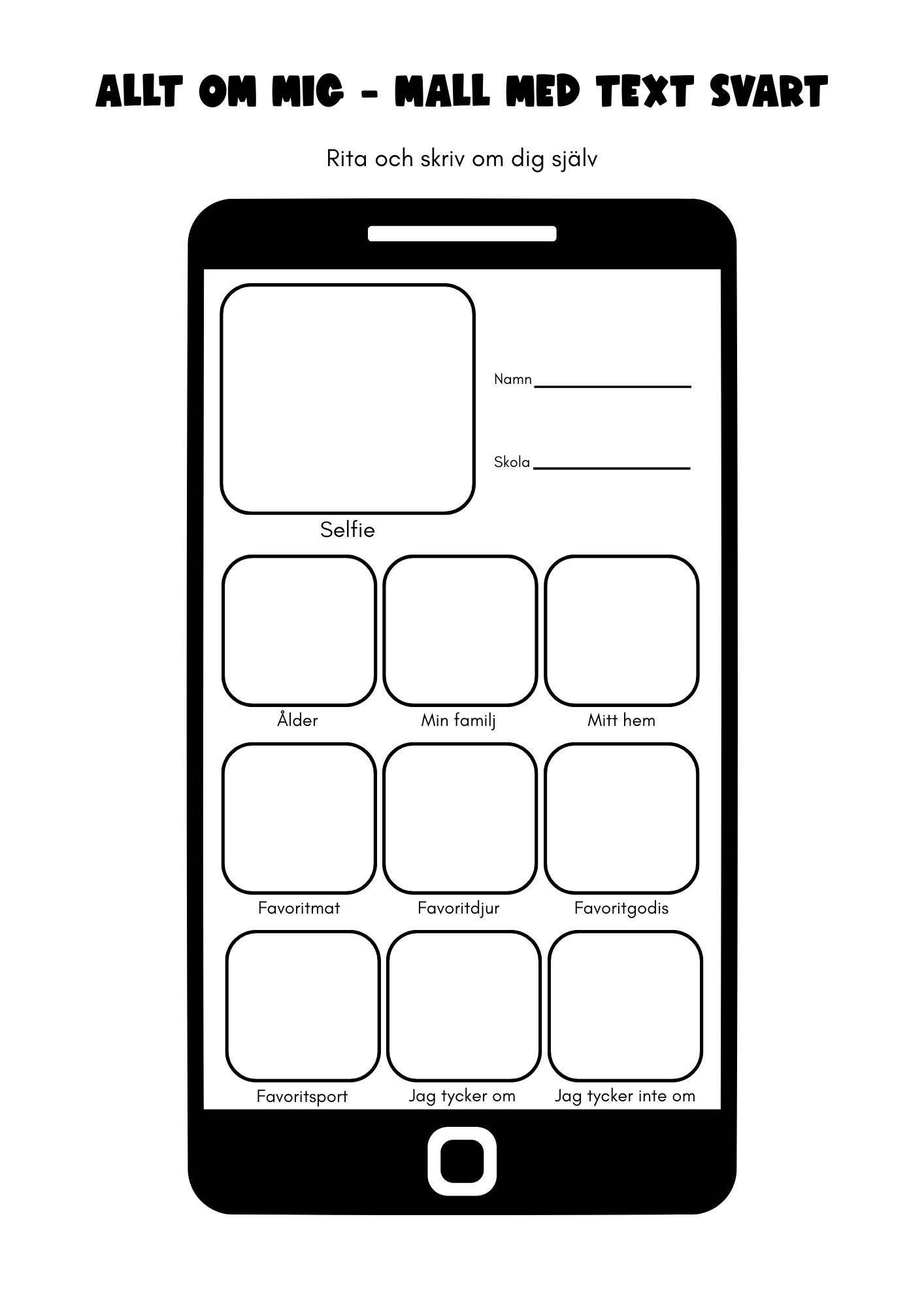 Allt om mig- smartphone