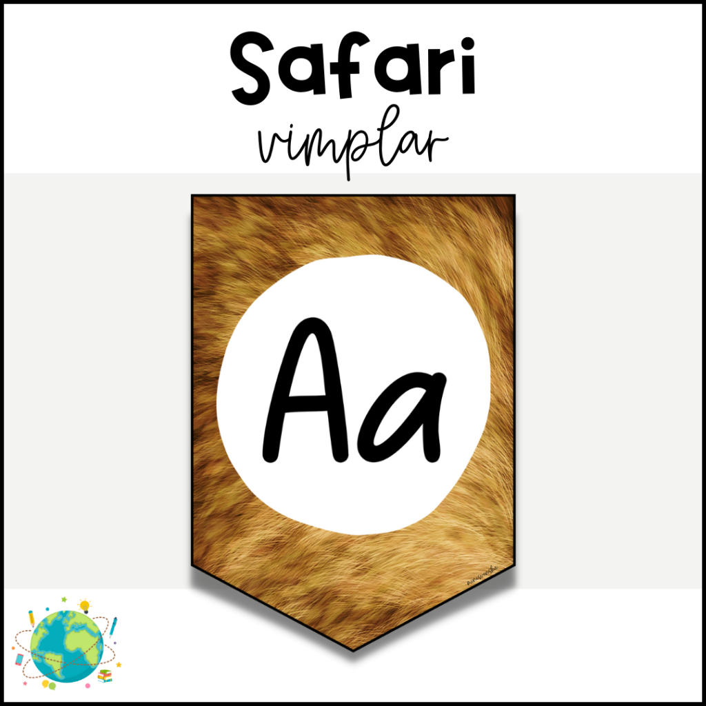 Safari – Vimplar alfabetet