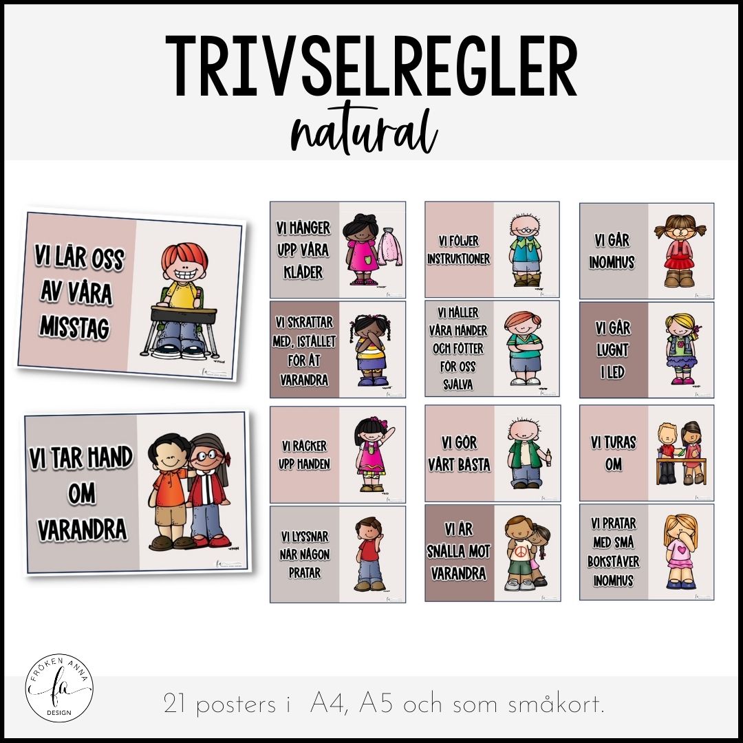 Trivselregler / Klassregler (tema natural)